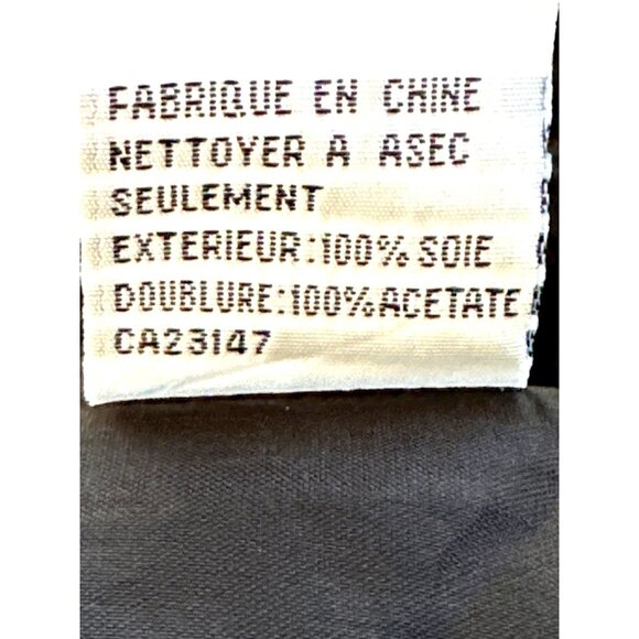 Talbots Size 10 Navy Pure Silk Jacket Textured Brocade Evening City Chic Luxury - Picture 13 of 13